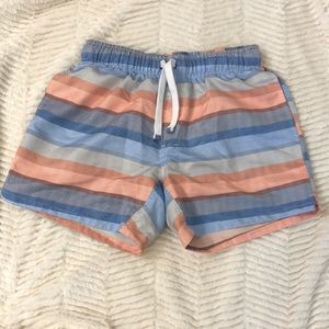 Evolve Blue Grey and Orange Striped Trunks Men’s Size Medium